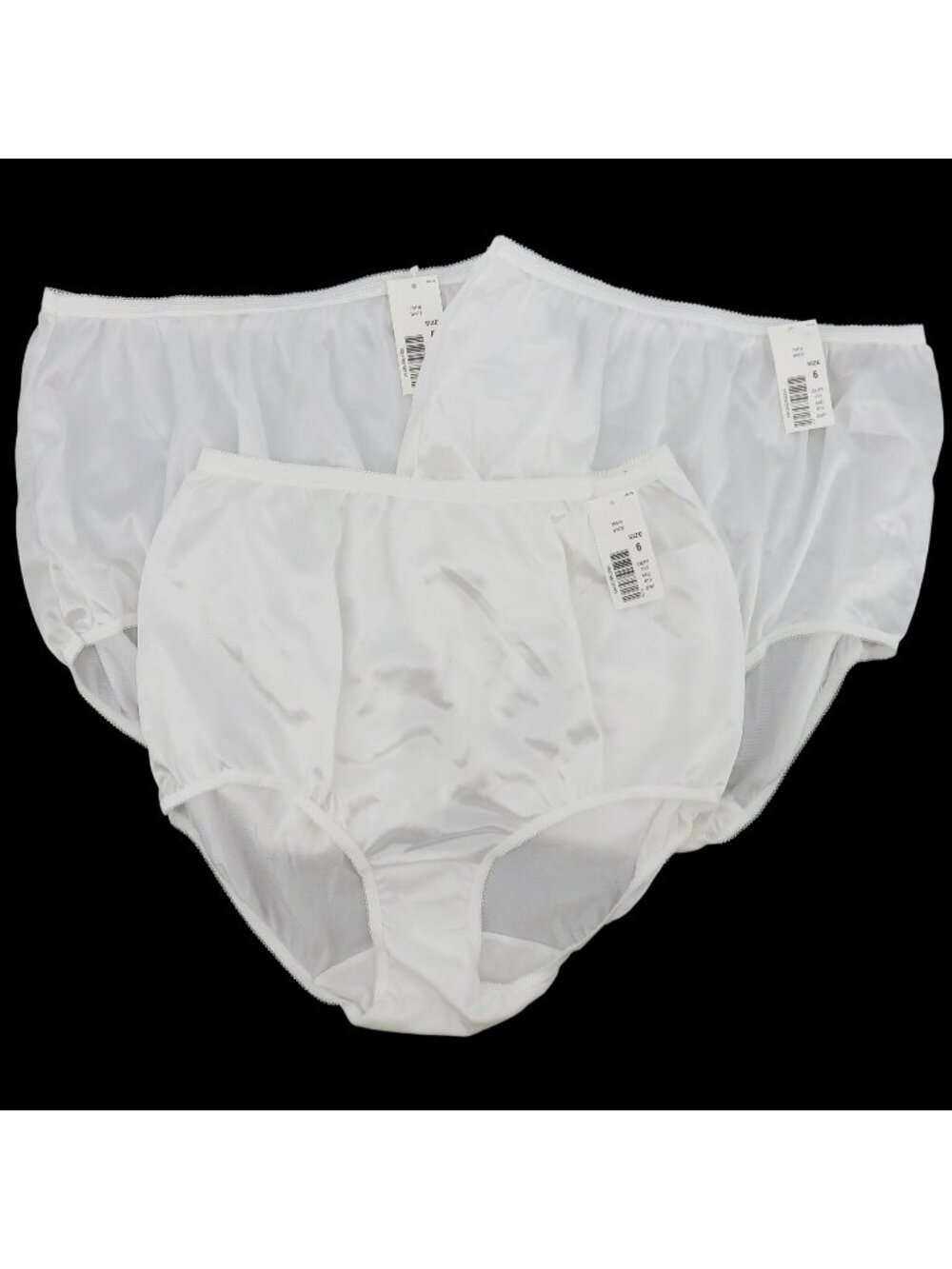 NEW Cotillion Women Size 6 Lot of 3 Solid White 75416 Perfect High Waist Panty